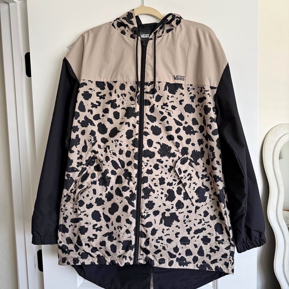 Vans Black and Tan Animal Print Jacket